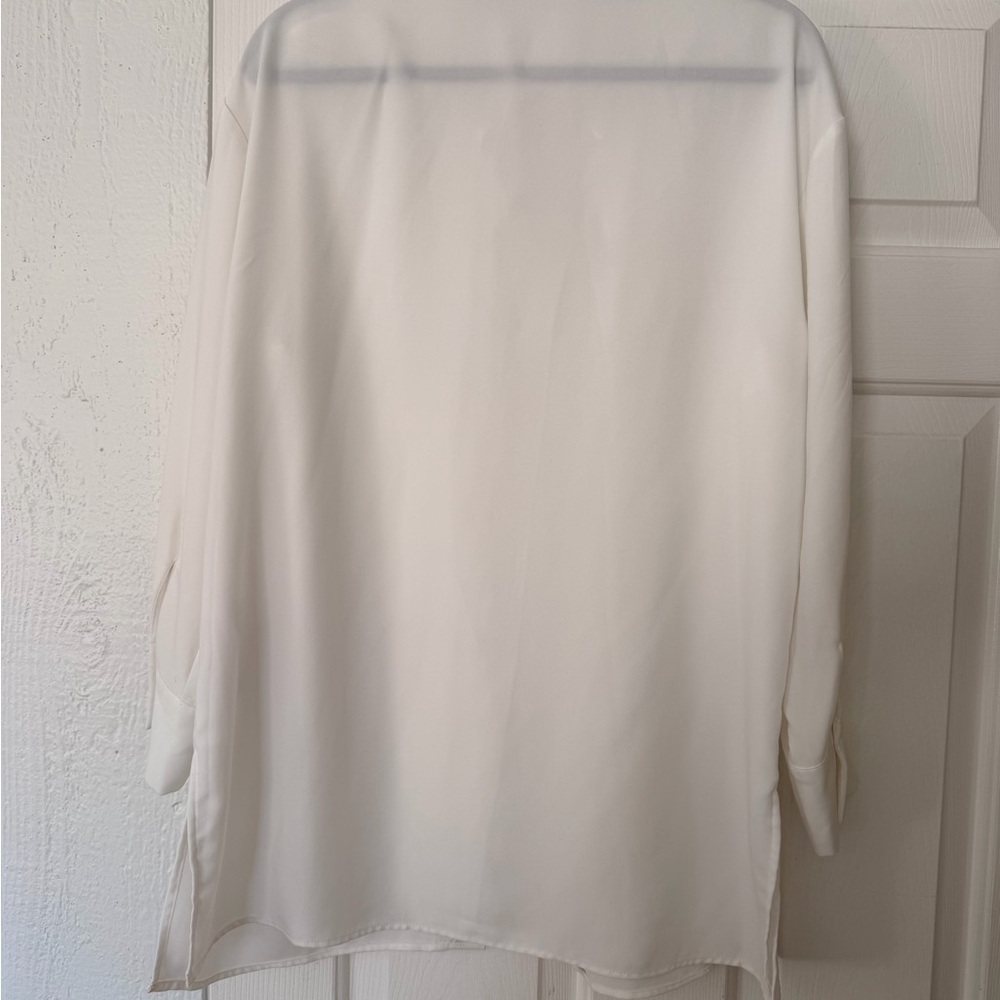 Adrianna Papell Elegant White Dress Shirt - Picture 2 of 3